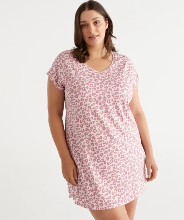 Australian Cotton Animal V Neck Nightie-Sussan Cheap