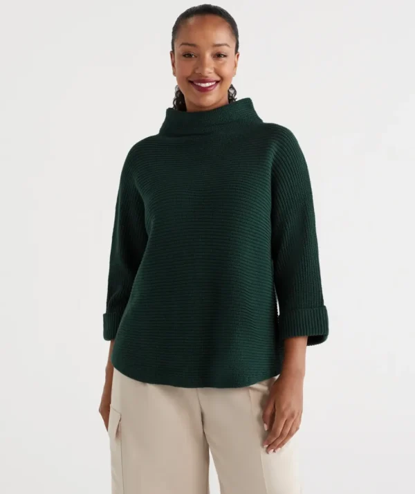 Australian Cotton Batwing Pullover-Sussan Shop