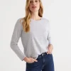 Australian Cotton Classic Stripe Long Sleeve Top-Sussan Discount