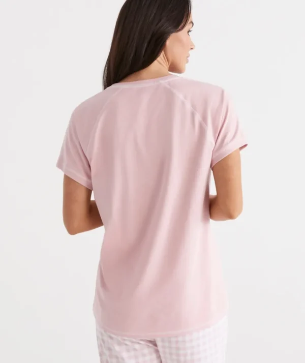 Australian Cotton Contrast Pyjama Top-Sussan Online