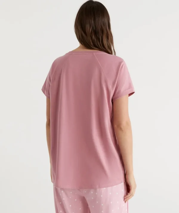 Australian Cotton Contrast Trim Pyjama Top-Sussan Best Sale