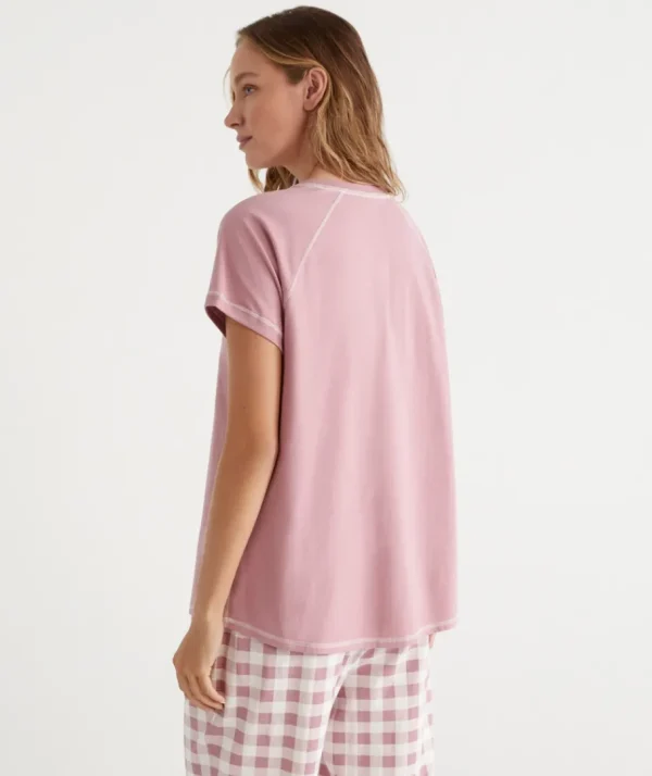 Australian Cotton Contrast Trim Pyjama Top-Sussan New