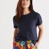 Australian Cotton Crew Neck Pyjama Top-Sussan Fashion