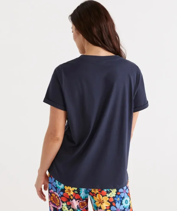 Australian Cotton Crew Neck Pyjama Top-Sussan Fashion