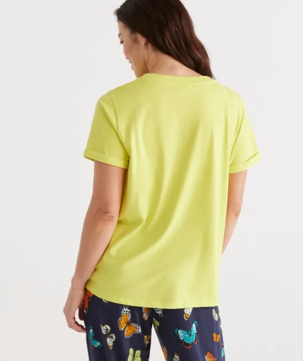 Australian Cotton Crew Neck Pyjama Top-Sussan Flash Sale