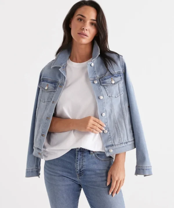 Australian Cotton Denim Jacket-Sussan Best Sale