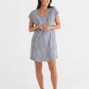 Australian Cotton Gingham V-Neck Nightie-Sussan Store