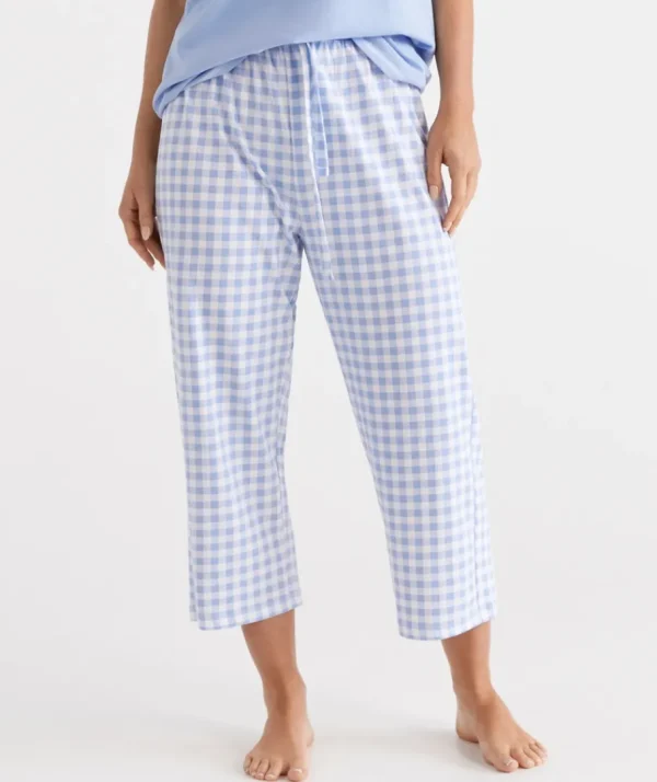 Australian Cotton Gingham ¾ Pyjama Pant-Sussan Best