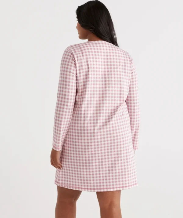 Australian Cotton Gingham Long Sleeve Night-Sussan Best Sale