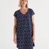 Australian Cotton Heart V Neck Nightie-Sussan Online