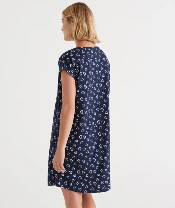 Australian Cotton Heart V Neck Nightie-Sussan Online