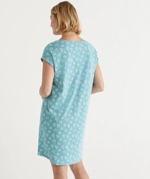 Australian Cotton Heart V Neck Nightie-Sussan Online