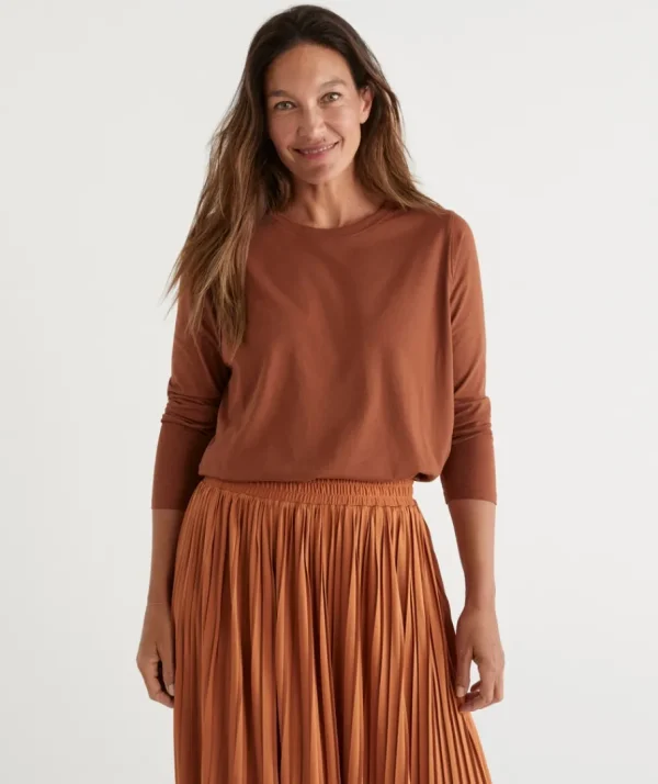 Australian Cotton Long Sleeve Tee-Sussan Shop