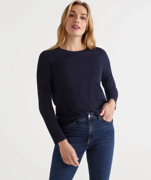 Australian Cotton Long Sleeve Tee-Sussan Shop