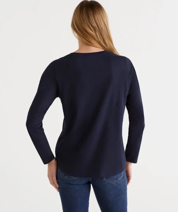 Australian Cotton Long Sleeve Tee-Sussan Shop