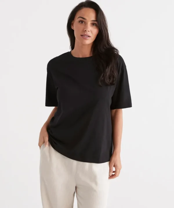 Australian Cotton Relaxed Tee-Sussan Sale