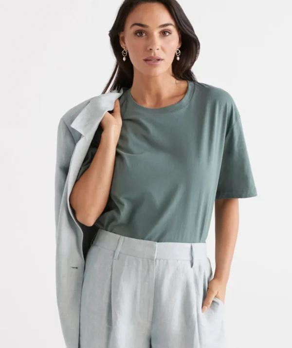 Australian Cotton Relaxed Tee-Sussan Online