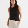 Australian Cotton Rib Racer Tank-Sussan Outlet