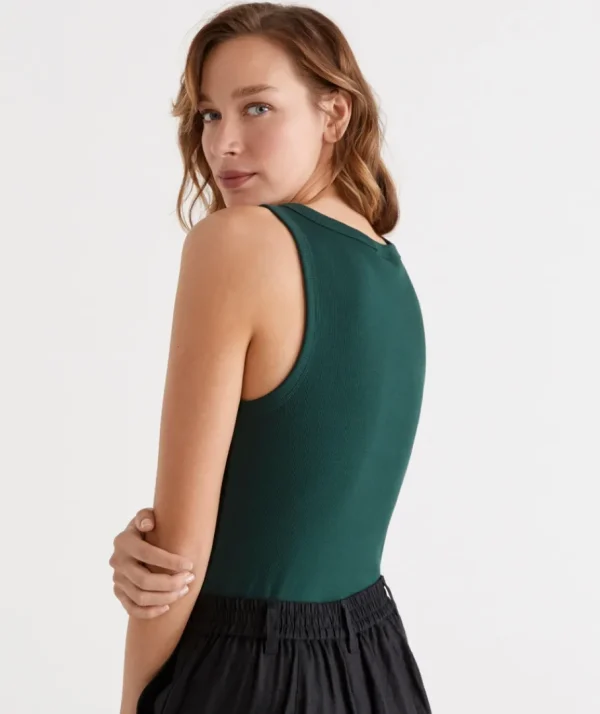 Australian Cotton Scoop Rib Tank-Sussan Flash Sale