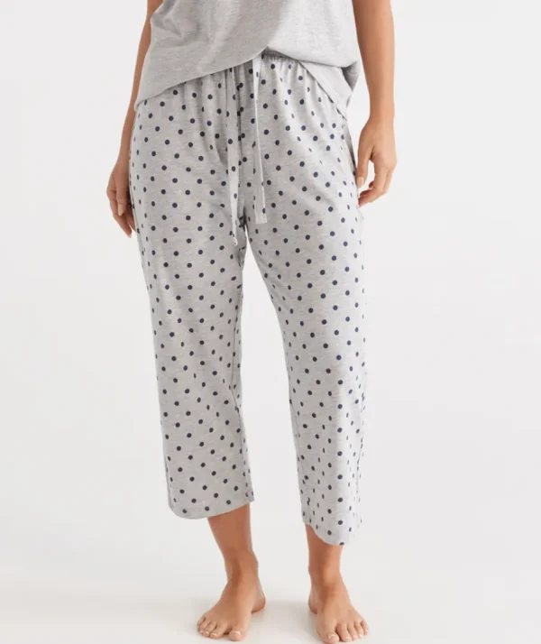 Australian Cotton Spot ¾ Pyjama Pant-Sussan Hot