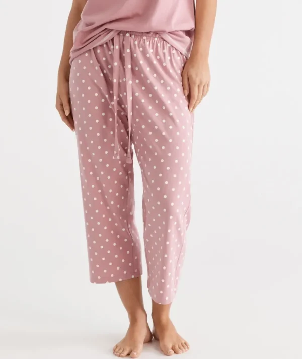 Australian Cotton Spot ¾ Pyjama Pant-Sussan Hot