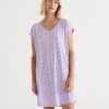 Australian Cotton Spot V Neck Nightie-Sussan Best