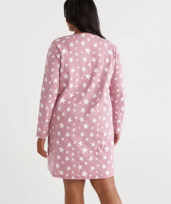 Australian Cotton Star Long Sleeve Night-Sussan Sale