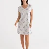 Australian Cotton Star V-Neck Nightie-Sussan Outlet