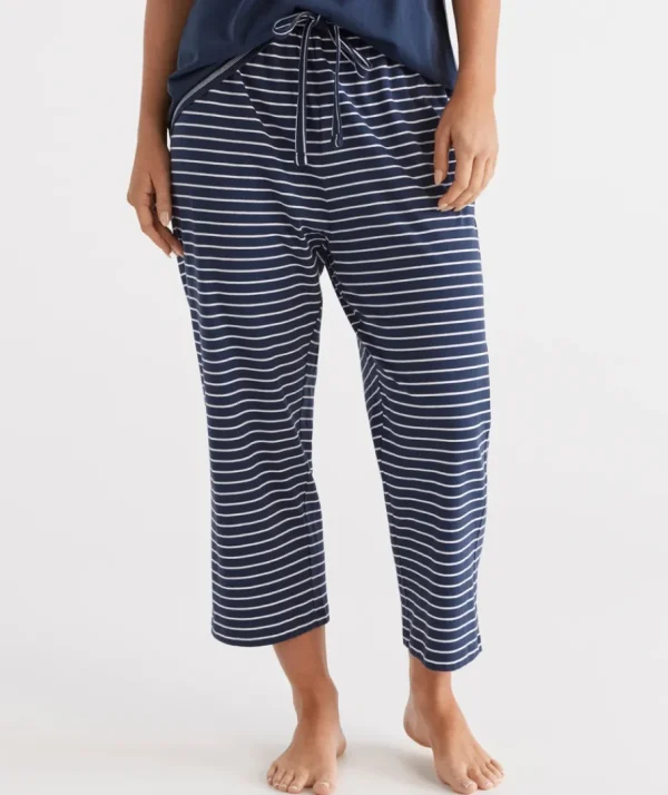 Australian Cotton Stripe ¾ Pyjama Pant-Sussan Hot