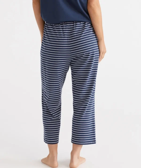 Australian Cotton Stripe ¾ Pyjama Pant-Sussan Hot