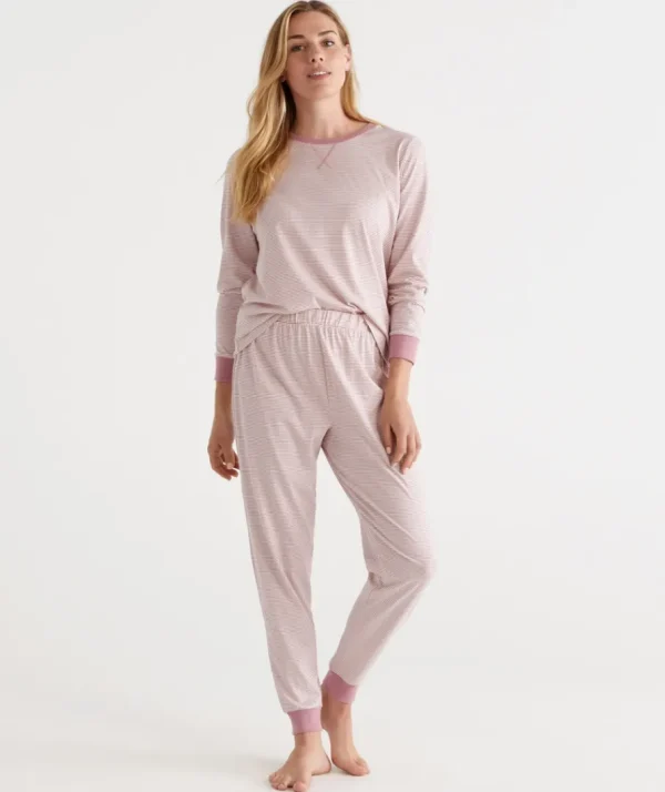 Australian Cotton Stripe Pyjama Set-Sussan Hot