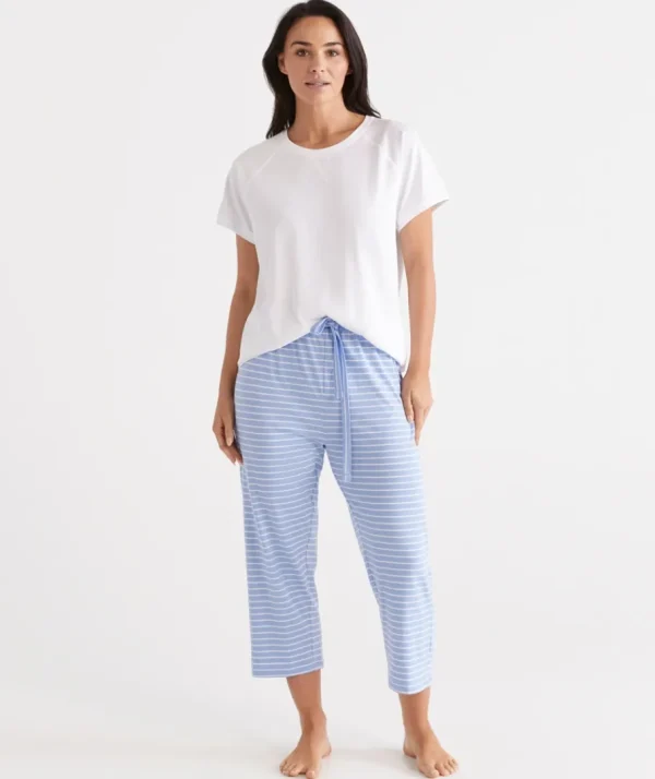 Australian Cotton Stripe ¾ Pyjama Pant-Sussan Online