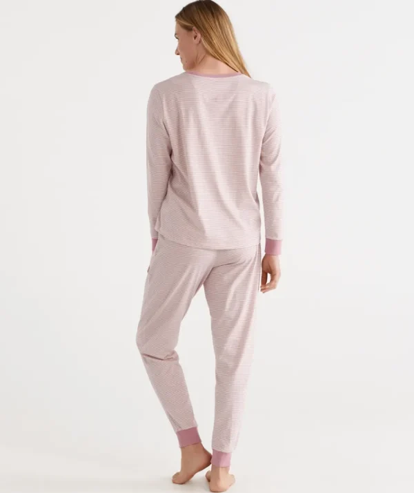 Australian Cotton Stripe Pyjama Set-Sussan Hot