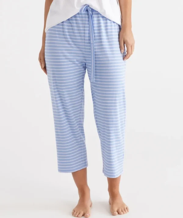 Australian Cotton Stripe ¾ Pyjama Pant-Sussan Hot