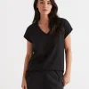 Australian Cotton V-Neck Tee-Sussan Discount