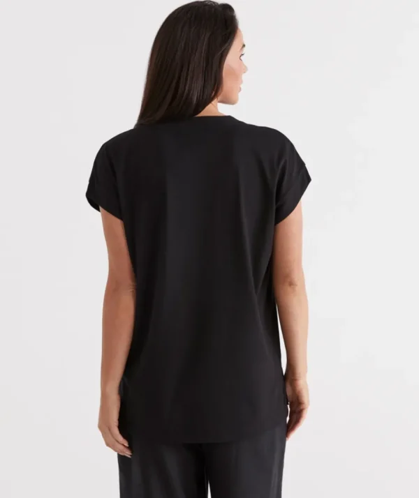 Australian Cotton V-Neck Tee-Sussan Discount