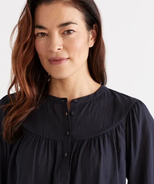 Australian Cotton Yoke Blouse-Sussan Fashion