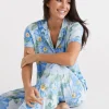 Blue Dahlia Knit Button Through Pyjama Set-Sussan New