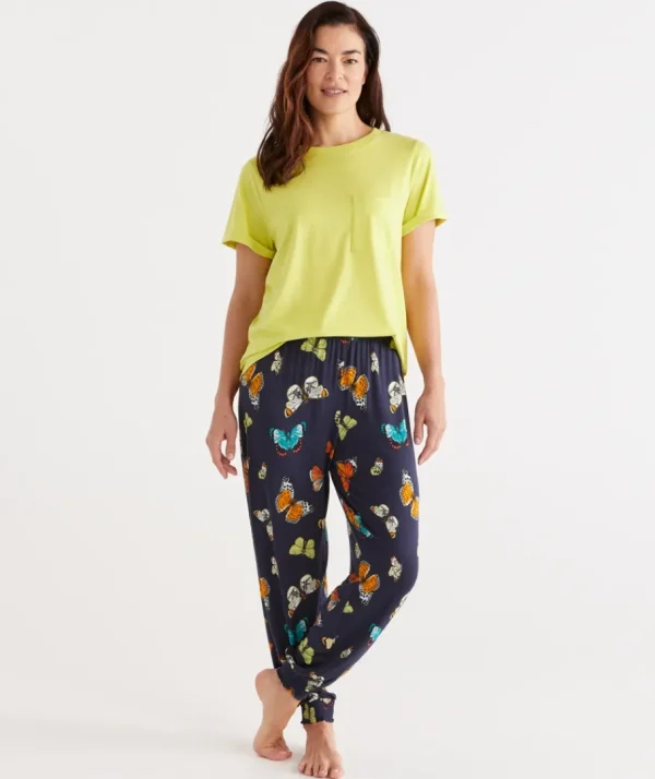 Butterfly Print Harem Pant-Sussan New