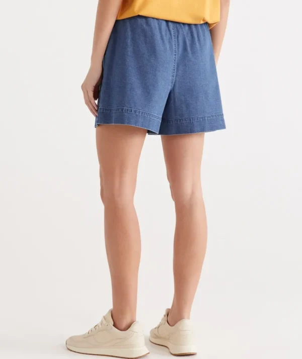 Casual Mid Blue Short-Sussan Shop