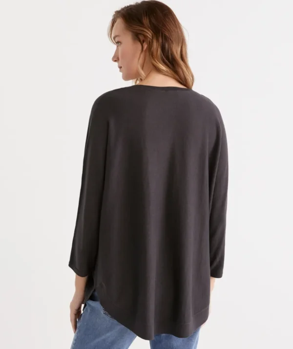 Cotton Curved Hem Pull Over-Sussan New