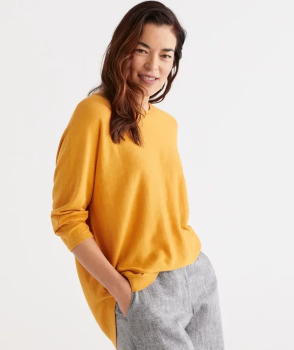 Cotton Curved Hem Pull Over-Sussan New