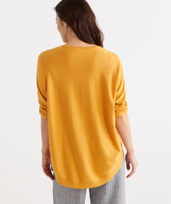 Cotton Curved Hem Pull Over-Sussan New