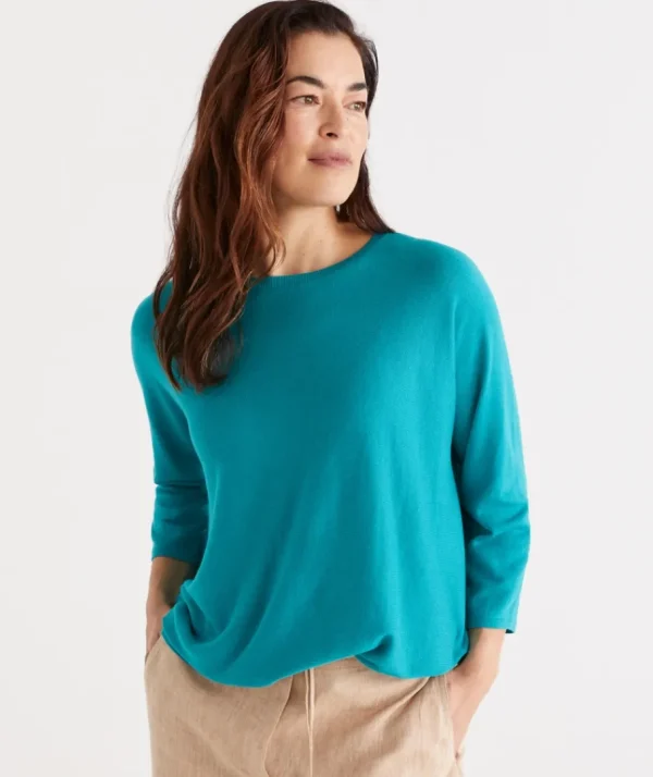 Cotton Curved Hem Pull Over-Sussan New