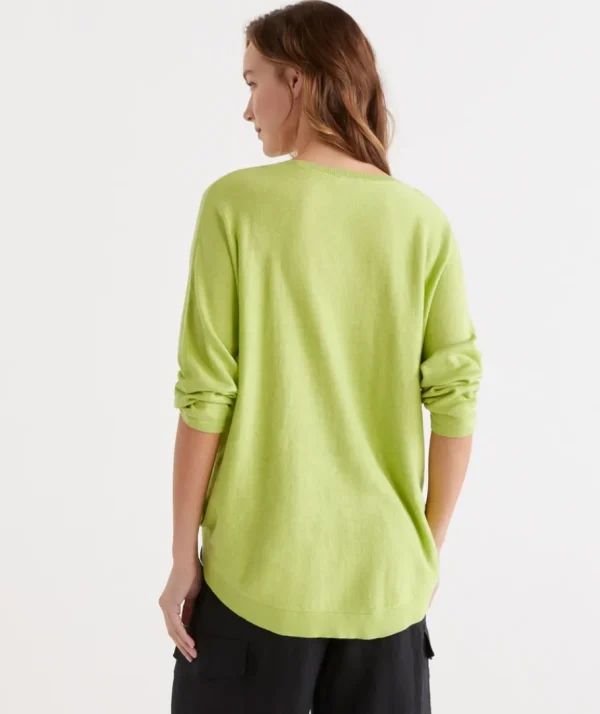 Cotton Curved Hem Pull Over-Sussan New