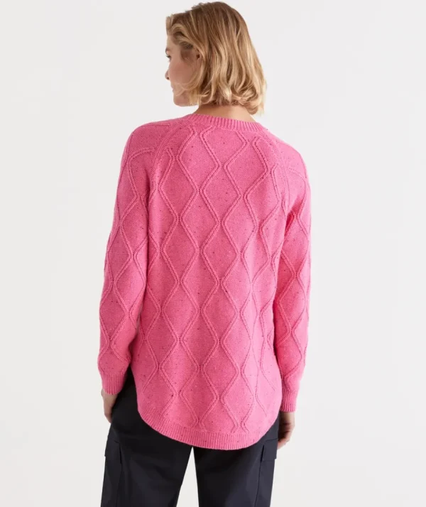 Cotton Nep Cable Pullover-Sussan New