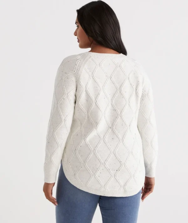 Cotton Nep Cable Pullover-Sussan New