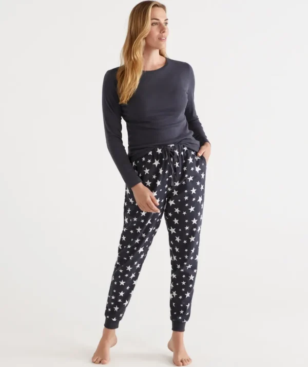 Cotton Star Print Flannelette Pant-Sussan Online