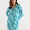 Cotton Stripe Nightshirt-Sussan Clearance