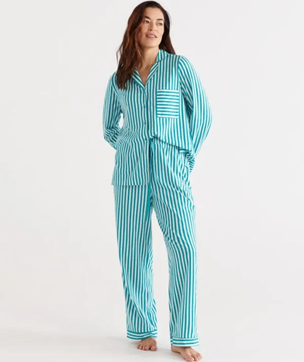 Cotton Stripe Pyjama Set-Sussan Cheap